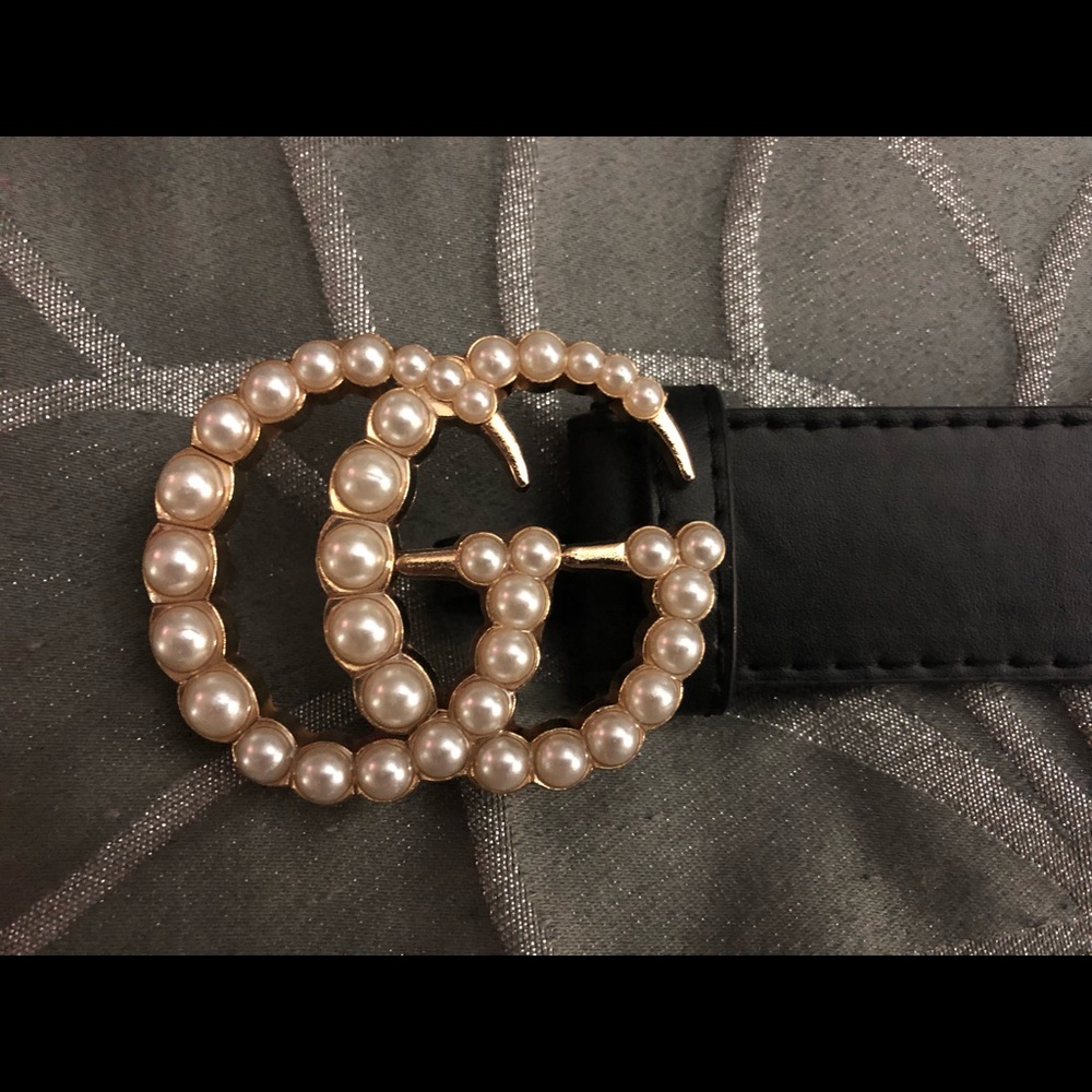Black belt with pearls XL